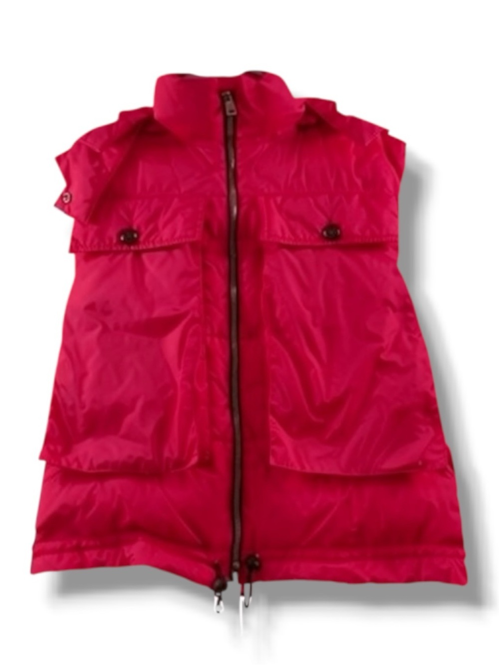 Marni Red Puffer Hoodie Vest Size 38 (US 6/M)